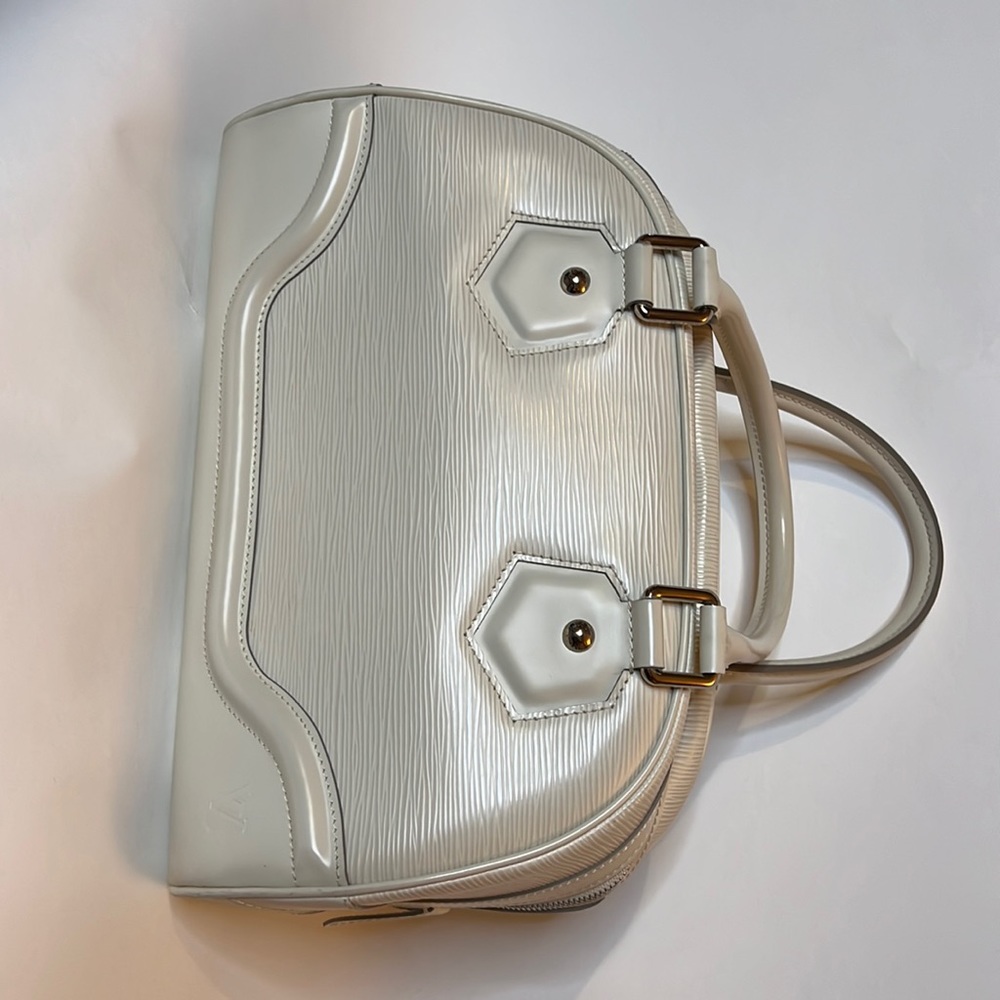 Louis Vuitton Rare White Epi bag with Silver hardware